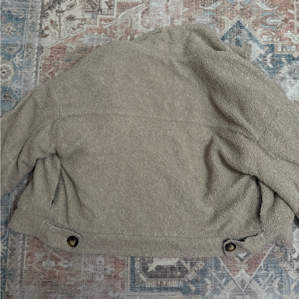 NastyGal Cozy Cream Teddy Jacket for Women - Picture 7 of 7